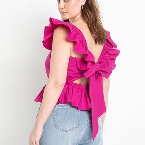 Pink Tie Back Top